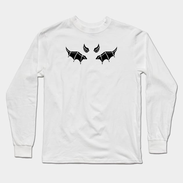 Black bat Long Sleeve T-Shirt by Fel